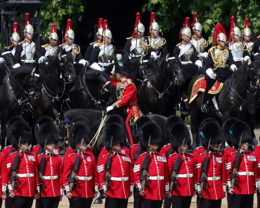 Trooping the colour